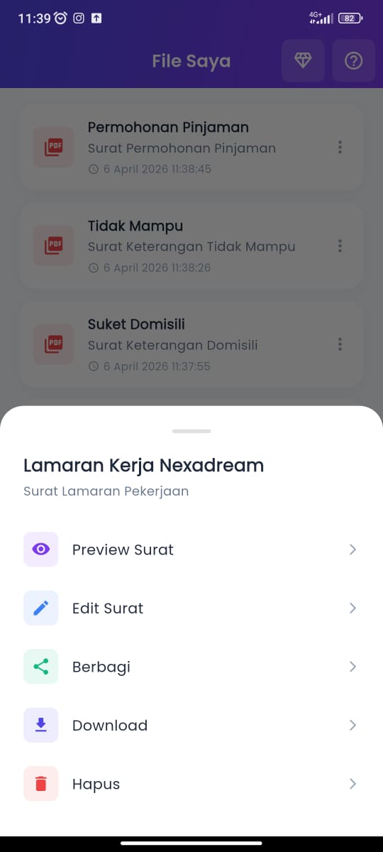 Download surat